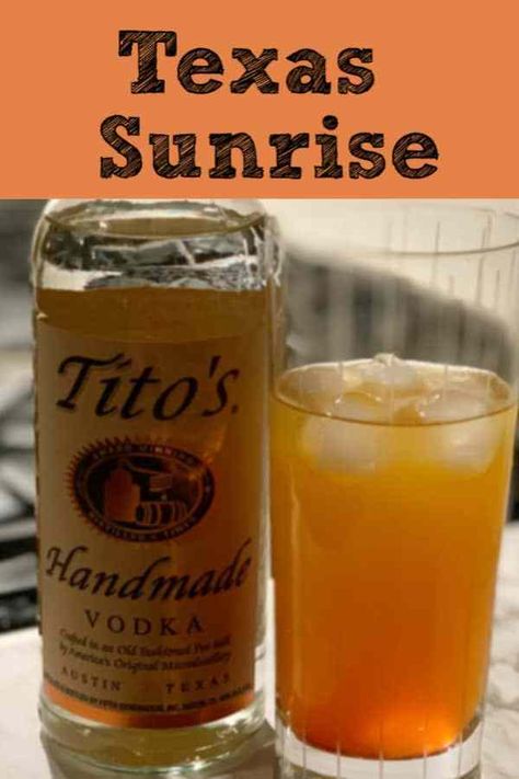 What To Mix With Titos Vodka, Tito's Vodka Recipes, Drinks To Make With Titos Vodka, Texas Drinks Alcohol, Tito Drink Recipes, Titos Vodka Recipes Easy, Cowboy Theme Drinks, Cowboy Drinks Alcohol, Cocktails With Titos