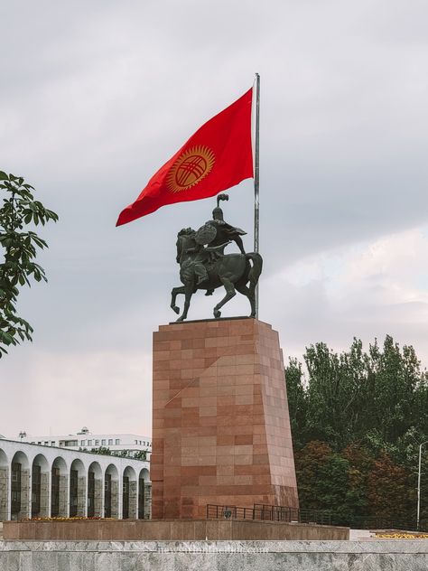 Kyrgyzstan Travel, Kyrgyzstan Flag, Bishkek Kyrgyzstan, Tian Shan, Travel Reading, Fake Story, Summer Heat, Capital City, Asia Travel