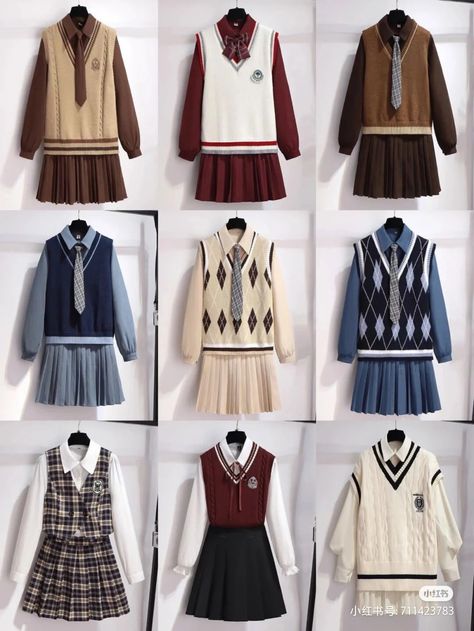 School Uniform Japan, School Uniform Outfits, School Uniform Fashion, Clothes Korean Style, Dress Design Sketches, Kawaii Fashion Outfits, Uniform Fashion, School Uniforms, Korean Girl Fashion