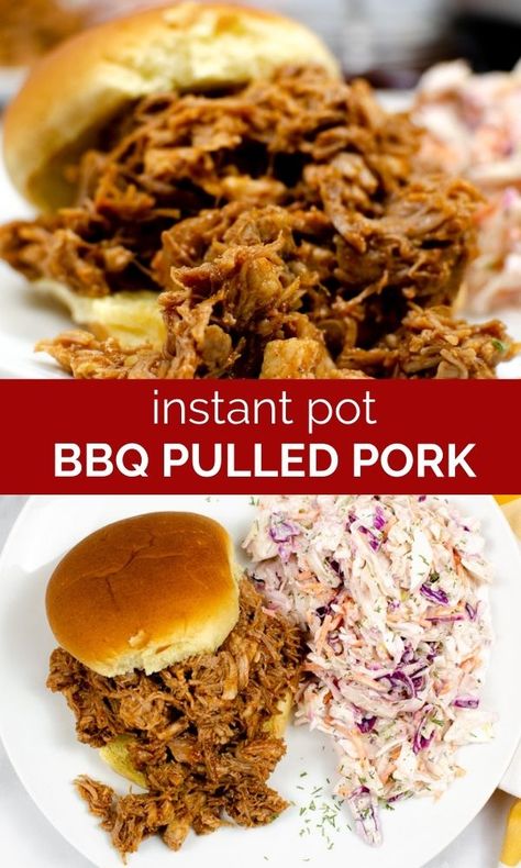 The BEST Instant Pot BBQ Pulled Pork recipe - for pork sandwiches, shredded pork tacos, quesadillas, and more! This Instant Pot pork recipe is super easy and flavorful with a homemade grape jelly BBQ sauce. It makes delicious leftovers and freezes well for future meals. This recipe is gluten free. Give it a try today! Pulled Pork Instant Pot Recipe, Cranberry Bbq Sauce, Braising Liquid, Pressure Cooker Pulled Pork, Instant Pot Pulled Pork, Pot Food, Mom Recipes, Real Foods, Instant Pot Pork