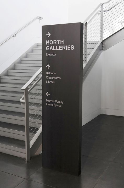 Tacoma Art Museum signage and wayfinding - by Studio Matthews / Core77 Design Awards Interior Wayfinding, Museum Signage, Hospital Signage, School Signage, Signage And Wayfinding, Environmental Graphics Signage, Entrance Signage, Wayfinding Signage Design, Church Interior Design