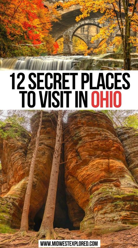 12 Secret Places to Visit in Ohio Ohio Must See, Clifton Gorge Ohio, Places To Visit In Columbus Ohio, Northeast Ohio Things To Do, What To Do In Ohio, Weekend In Cleveland Ohio, Ohio Places To Visit, Castles In Ohio, Ohio National Parks