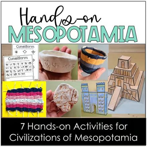 Ancient Mesopotamia Sumer Hands-on Activities, Arts, Crafts, Writing, Ziggurat Pyramid Craft, Ancient Egypt Pyramids, Ancient Sumer, Ancient Mesopotamia, Mexico Art, 3d Shapes, Australian Art, Mesopotamia, African Animals