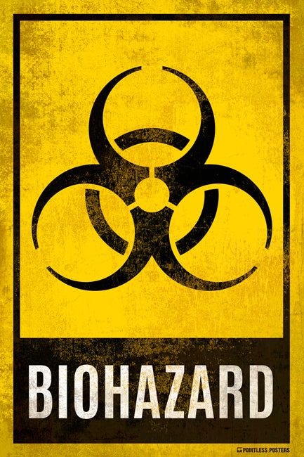 Biohazard Sign Poster Welding Stickers, Biohazard Sign, Zombie Apocalypse Kit, Bio Hazard, Biohazard Symbol, Chernobyl, Scroll Design, Zombie Apocalypse, Post Apocalyptic