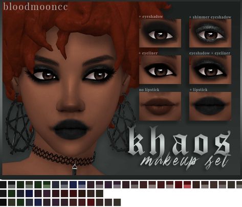 Sims 4 Cc Gothic Jewelry, Sims 4 Wensday Adams, Sims Recolor, Ts4 Makeup Cc, Sims 4 Cc Goth, Makeup Cc, Pelo Sims, Free Sims 4, Sims 4 Cc Makeup