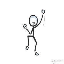 Success. happy man jumping. winner celebrating. vector simple • wall stickers happiness, achievement, succeed | myloview.com Celebrities, Wall Sticker, Art, Technology, Man Jumping, Happy Man, Latest Technology, Wall Stickers, Peace Gesture