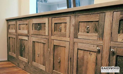 Barnwood Kitchen Cabinets, Barnwood Kitchen, Cheap Cabinets, Kitchen Cabinets For Sale, Reclaimed Wood Kitchen, Kitchen Cabinet Ideas, Rustic Kitchen Cabinets, Unique Cabinets, Farmhouse Kitchen Design