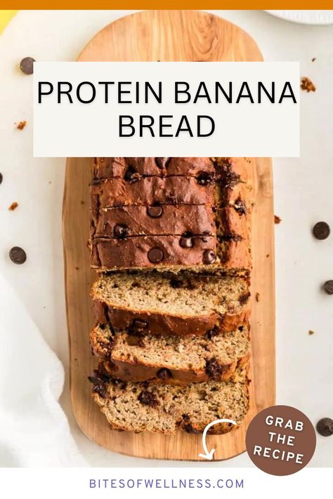 High protein banana bread is packed with flavor and so easy to make. This healthy protein banana bread is moist and fluffy and has about 11 grams of protein per slice! It tastes just like traditional banana bread but has a high protein spin, making it a great breakfast or snack option. Easy Protein Banana Bread, Low Calorie High Protein Banana Bread, Banana Bread With Protein Powder, Protein Powder Banana Bread, Healthy Protein Banana Bread, High Protein Banana Bread, Sourdough Banana Bread Recipe, No Sugar Banana Bread, Banana Bread Healthy Easy