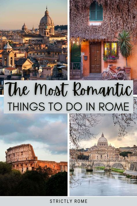 Are you traveling to Rome with your partner? Check out this selection of the most romantic things to do in Rome and have a perfectly romantic holiday | Things to do in Rome for couples | Romantic places to visit in Rome | via @strictlyrome Rome Day Trips, Rome February, Rome Romantic, Non Touristy Things To Do In Rome, Rome Honeymoon, Rome Activities, Weekend In Rome, Free Things To Do In Rome, Rome Itinerary