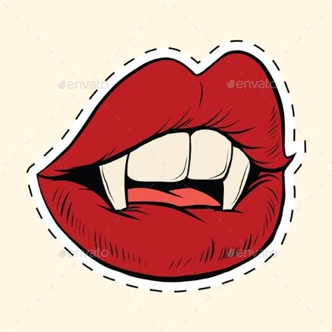 Halloween Vampire Mouth Female Label Sticker #AD #Mouth, #AFF, #Vampire, #Halloween, #Sticker Vampire Mouth, Gothic Stickers, Art Room Posters, Konosuba Wallpaper, Retro Vector Illustration, Pop Art Drawing, Canvas Art Projects, Music Drawings, Monster Illustration