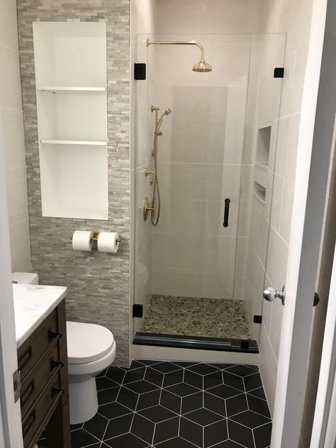 Single Stall Shower Remodel, Bathroom Renovations On A Budget, Renovation Ideas Bathroom, Renovations On A Budget, Bathroom Renovation Shower, Bathroom Renovation Ideas, Toilet And Bathroom Design, Small Bathroom Layout, Small Bathroom Renovations