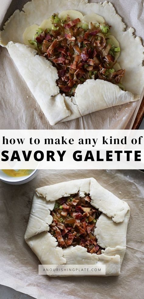 Puff Pastry Galette Savory, Vegan Galette Savory, Savory Gallette Recipe Easy, Gallette Recipe Gluten Free, Galette Recipes Savory, Fall Galette Recipe Savory, Gallette Recipe Puff Pastry, Savory Galette Recipe, Thanksgiving Galette