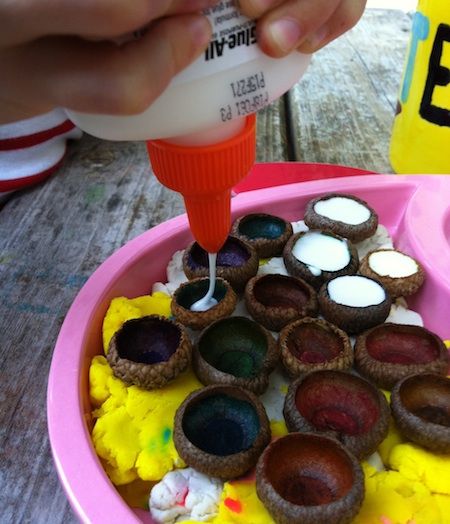 Acorn Cap Jewels | DIY for Beginners | KiwiCo Faerie Party, Felted Wool Balls, Diy For Beginners, Acorn Caps, Felt Wool Ball, Felted Acorns, Jewels Diy, Acorn Crafts, Diy Projects For Beginners