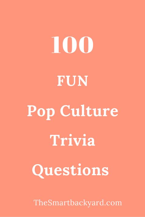 Pop Culture Trivia img Pop Culture Trivia Questions And Answers, Random Trivia Questions And Answers, Easy Trivia Questions And Answers, Fun Trivia Questions And Answers, Trivia Questions For Adults, Funny Trivia Questions, Pop Culture Quiz, Jeopardy Questions, Trivia Questions For Kids