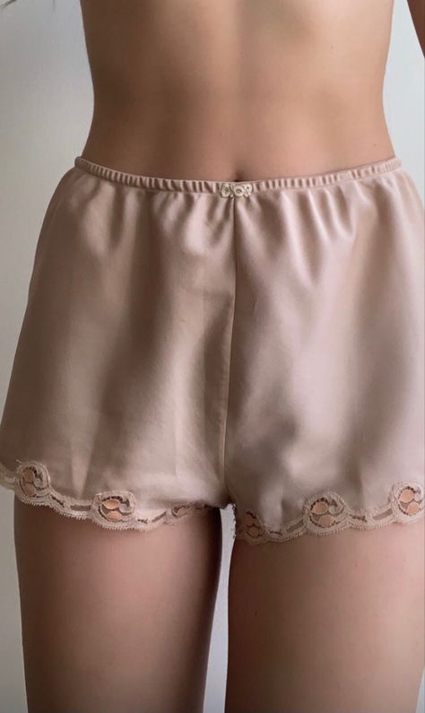 Shorts With Lace Trim, Tap Shorts, Shorts With Lace, Vintage Christian Dior, Tan Brown, Lace Shorts, Made In France, Christian Dior, Lace Trim