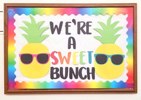 Summer Pineapple Bulletin Board Summer Work Bulletin Board Ideas, Sweet Summer Bulletin Board Ideas, Spring And Summer Bulletin Board Ideas, Welcome Summer Bulletin Board Ideas, Prek Summer Bulletin Board Ideas, June Bulletin Board Ideas Nursing Home, Cute Summer Bulletin Board Ideas, Summer Board Ideas Preschool, Summer Bulletin Boards For Preschool