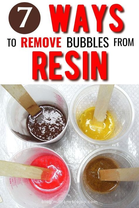 Types Of Resin, Color Resin, How To Polish Resin, How To Fix Sticky Resin, How To Get Air Bubbles Out Of Epoxy, Getting Bubbles Out Of Resin, How To Get Rid Of Bubbles In Resin, Resin Bubble Effect, How To Pour Resin In Small Mold