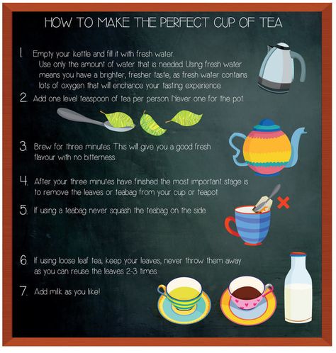 So, here is how to make the perfect cup of tea: | 17 Ways You're Drinking Your… Tech Clothes, Tea Facts, Vintage Tea Rooms, Tea Gardens, Food Infographic, Lazy Afternoon, Perfect Cup Of Tea, Popular Drinks, Cuppa Tea