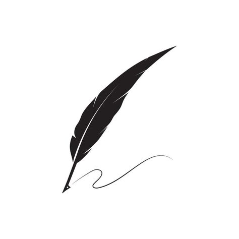 Ink Quill Tattoo, Quill Pen Aesthetic, Quill Pen Drawing, Feather Pen Drawing, Feather Pen Logo, Pen Wallpaper, Quill Pen Tattoo, Quill Aesthetic, Pen Logo Design