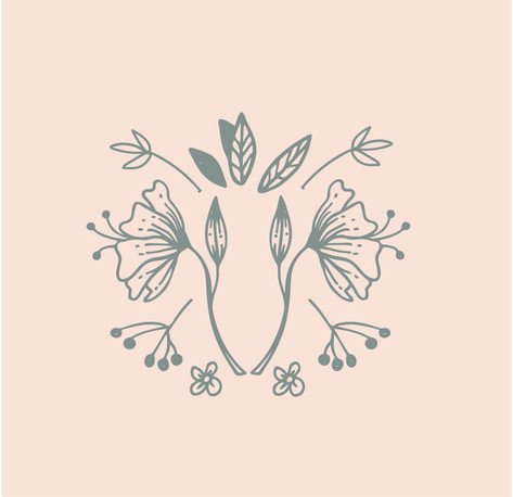 Logo Illustration Design - Mish Rodgers Doula — Cabin Creative Floral Uterus Illustration, Doula Tattoo Ideas, Doula Tattoo, Floral Uterus Tattoo, Midwife Tattoo, Fertility Tattoo, Floral Uterus, Womb Tattoo, Doula Art