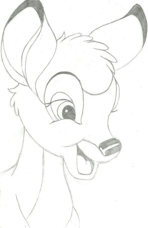 This Is my BESTEST bambi drawing EVAR Isn't he cute ??? I love it anyway =d Specialy his ears and eyes well done ira :'D Please comment Disney Characters Sketches, Easy Pencil Drawings, Free Draw, Disney Character Drawings, Tumblr Drawings, Cartoon Drawings Disney, Disney Drawings Sketches, Mouse Art, Disney Canvas