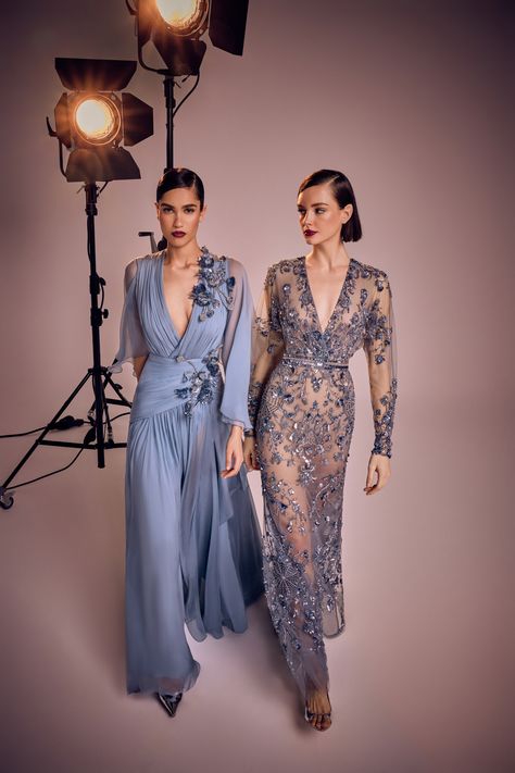 Zuhair Murad Haute Couture, Runway Gowns, Lurex Dress, Beaded Maxi Dress, Zuhair Murad, Chiffon Maxi Dress, Fall 2024, Classy Dress, Tulle Dress