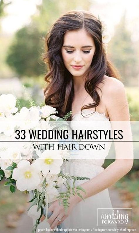 33 Exquisite Wedding Hairstyles With Hair Down ❤ Wedding hairstyles with hair down are perfect for spring or summer celebration. Have inspired with our wedding hairstyle ideas for hair down. See more: http://www.weddingforward.com/wedding-hairstyles-down/ ‎#wedding #bride #weddinghairstyles #weddinghairstylesdown Side Hairstyles For Long Hair Wedding, Wedding Hair With Comb On Side, Behind Ear Bridal Hair, Wedding Hair Down Pinned Behind Ears, Wedding Hair Flowers And Veil, Long Bob Bride Hairstyles, Glamorous Hair Styles, Bridal Hairstyles Hair Down, Front Bride Hairstyles