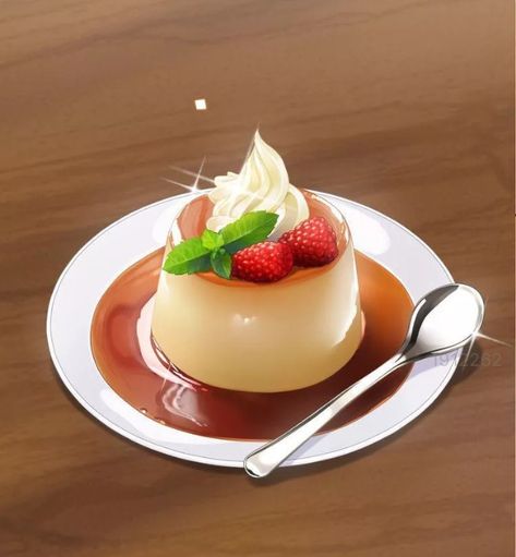 pinterest ─ acethethicc Anime Sweets Food, Anime Desserts, Dessert Anime, Japanese Food Illustration, 귀여운 음식 그림, Food Artwork, Food Cartoon, Food Wars, Cute Food Drawings