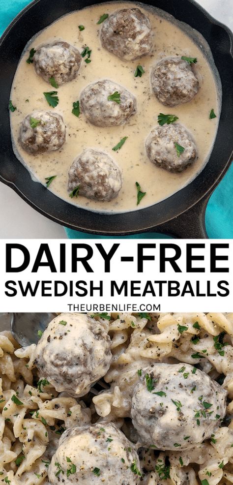 Gluten Free Egg Free Meatballs, Dinner Recipes Lactose Free, Meals Without Dairy, Non Dairy Recipes, Easy Dairy Free Dinner, Eggless Meatballs, Classic No Bake Cookies, Dairy Free Meatballs, Chicken Paste