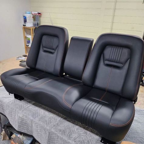 Truck Bench Seat Upholstery, Custom Car Interior Upholstery, Tooled Leather Truck Interior, Leather Truck Bench Seat, Custom Truck Bench Seat Upholstery, 1965 C10 Chevy Truck Interior, Miss Green, Car Interior Upholstery, Automotive Upholstery