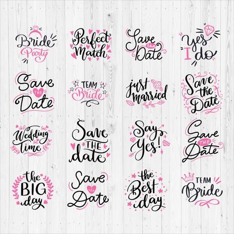 Wedding Cricut, Bride Maids, Bride Svg, Best Bride, Party Png, Cricut Files, Team Bride, Say Yes, Team Names