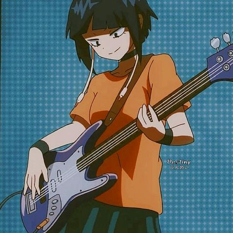 𝘨𝘶𝘪𝘵𝘢𝘳♪ Kyoka Jiro, An Anime, Anime Character, Guitar, Music, Anime, Blue