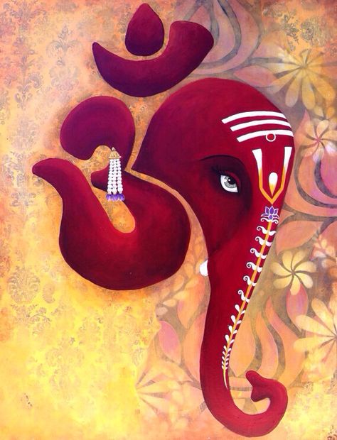 serenity Arte Ganesha, Arte Yoga, Ganesh Art Paintings, Karma Yoga, Om Shanti Om, Lord Ganesha Paintings, Ganesh Art, Rangoli Designs Diwali, Ganesha Painting