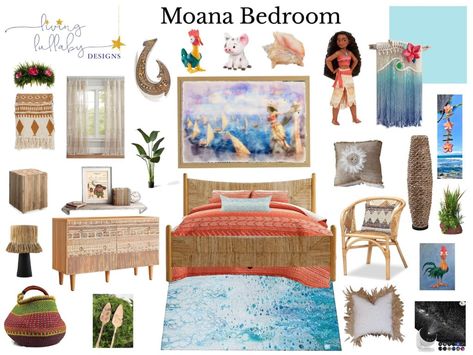 Bedroom design for the Moana lover. Free curated kid's room with links and shopping list. Themed furniture, art, bedding, accessories, etc Moana Themed Bathroom, Moana Themed Room, Moana Bedroom Ideas, Moana Bedroom, Moana Room, Room Stuff, Christmas Cookies Decorated, Cookies Decorated, Furniture Art