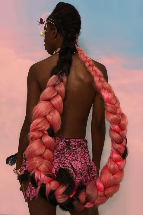 Rainbow Afro Hair, Unique Loc Hairstyles, Dragon Hairstyles, Unique Black Hairstyles, Unique Hairstyles For Black Women, Unique Curly Hairstyles, Wild Hairstyles, Unique Haircuts, Cyberpunk Hair