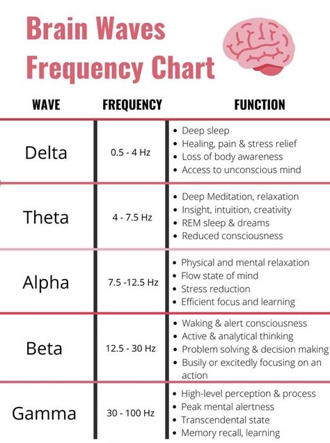 Neurotransmitters Brain Neurons, Brain Waves Illustration, Brain Waves Neuroscience, Brain Excersizes, Brain Health Tips, Brain Facts Psychology, Brain Frequencies, Brain Frequency, Facts About The Brain