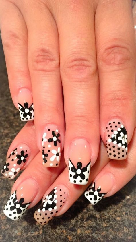 Rockabilly Nails, Dot Nail Art Designs, Polka Dot Nail Designs, Dot Nail Designs, Polka Dot Nail Art, Easter Nail Designs, Dot Nail Art, Polka Dot Nails, Dots Nails