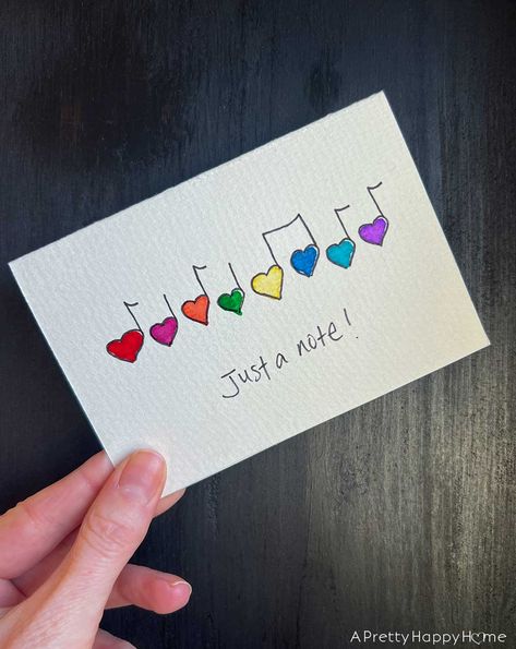 Diy Watercolor Notecards, Watercolor Music Art, Watercolor Postcards Ideas, Music Watercolor Painting, Easy Watercolor Cards Ideas, Watercolor Cards Ideas Simple, Easy Watercolor Cards, Handmade Greeting Cards Ideas, Watercolor Cards Ideas