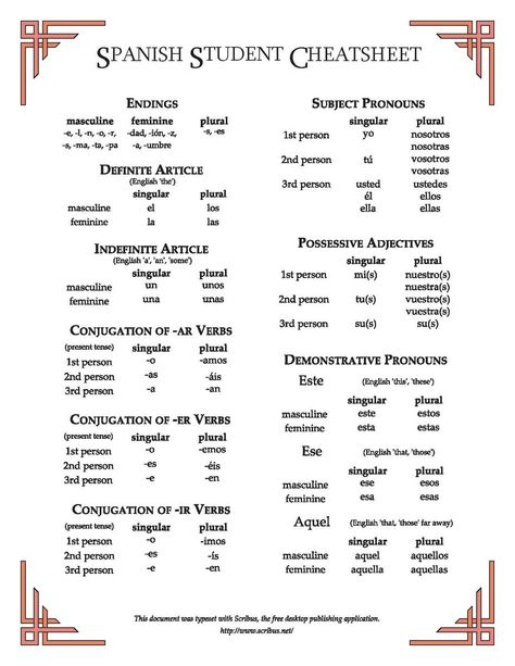 File:Spanish Student Cheatsheet.pdf Spanish Foods Easy, Spanish Movies To Learn Spanish, Spanish Grammar Cheat Sheet, Spanish Cheat Sheet, Ap Spanish Language And Culture, Medical Spanish, Spanish Study, Spanish Vocab, Spanish Help