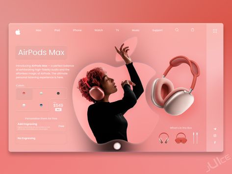 การออกแบบ Ui Ux, Apple Web, Design Sites, Mobile Design Inspiration, Website Design Inspiration Layout, Ui Design Website, Airpods Max, Web Ui Design, Webpage Design