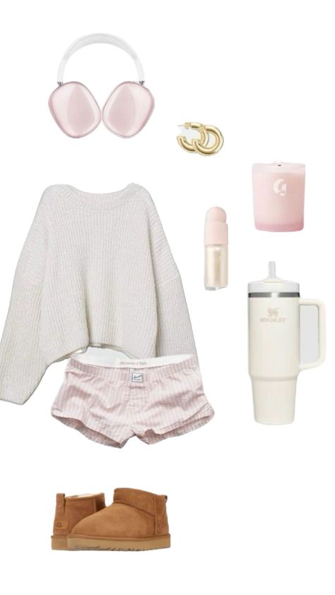 Pink pjs #pink #pjs #cozy #cleangirl #stanleys #rarebeautyhighlighter Pink Pjs, Cute Pjs, Cute Pajama Sets, Casual Preppy Outfits, Outfit Inspo Casual, Cute Lazy Day Outfits, Trendy Outfits For Teens, Clothes Pictures, Lazy Outfits