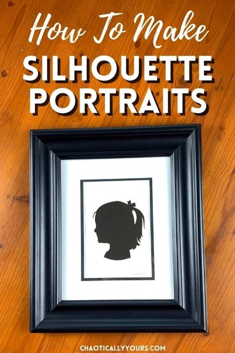 Silhouette portraits are classically beautiful and surprisingly easy to make! Learn how to make your own silhouette portraits using these easy hacks! Silhouette Portrait Projects, Shadow Portraits, Silhouette Face, Nanny Life, Kids Silhouette, Silhouette Pictures, Shadow Silhouette, Silhouette Frames, Easy Hacks