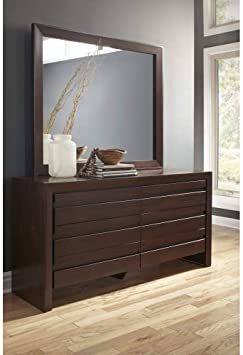 Benzara BM187795 Spacious Drawers Wooden Dresser in Transitional Style, Brown Modus Furniture, Bed Queen, Wooden Dresser, Bedroom Sets Queen, Queen Bedroom, Wood Dresser, Dark Chocolate Brown, Drawer Storage, 4 Drawer