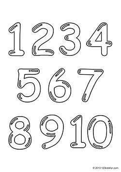 123 Kids Fun Number Coloring Pages, Free Printable Numbers, Preschool Coloring Pages, Summer Coloring Pages, Printables Free Kids, Numbers For Kids, Numbers Preschool, Printable Numbers, Color By Numbers