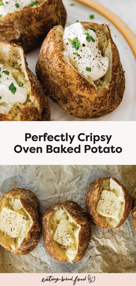 Easy Oven Baked Potato - Eating Bird Food Recipe For Baked Potatoes In Oven, Baked Potatoes No Foil, The Perfect Baked Potato, Whole Baked Potatoes In The Oven, How To Make The Best Baked Potato, Whole Potatoes In Oven, Slow Baked Potatoes In The Oven, Outback Baked Potato Recipe, How To Cook A Baked Potato In The Oven