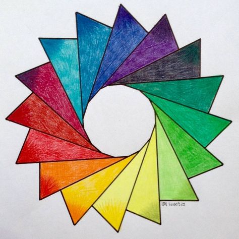 Geometric Art Circle, Drawing Ideas Color, Patterns Math, Color Wheel Projects, Color Wheel Art, Calligraphy Drawing, Afrique Art, Geometric Shapes Art, Symmetry Art