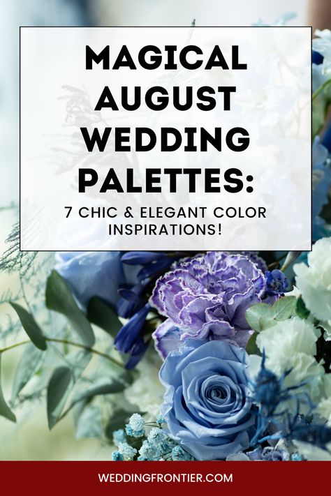 Immerse yourself in a visual feast of August Wedding Colors that exude elegance and minimalist style! These 7 distinct yet harmoniously blended color schemes offer a fresh and invigorating vibe, perfectly embodying the spirited and serene ambiance of August nuptials. Revel in colors that tell a story of love that's both grand and intimately personal. #AugustWedding #MinimalistColors #ElegantWeddings #WeddingPalette #MagicalWedding Midnight Blue Wedding Palette, Night Wedding Color Palette, Unusual Wedding Colors, August Wedding Color Palette, Summer Wedding Navy Blue Color Palettes, Late August Wedding Colors, Wedding Color Schemes August, Purple And Blue Color Palette Wedding, Dark Purple And Light Blue Wedding Color Palettes