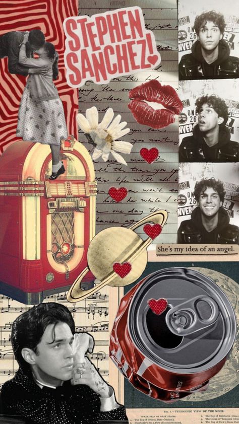 a cute 50’s inspired wallpaper for all you stephen sanchez lovers out there <3 Stephen Sanchez Wallpaper, Stephen Sanchez Aesthetic, Stephen Sanchez, Inspired Wallpaper, Room Pictures, Angel Face, I Fall, Love Of My Life, Cute Wallpapers