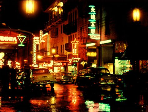 San Francisco Chinatown, Kodiak Alaska, San Francisco At Night, Buddha Bar, Chinatown San Francisco, In The Navy, Vintage Neon Signs, Vintage Neon, West Texas