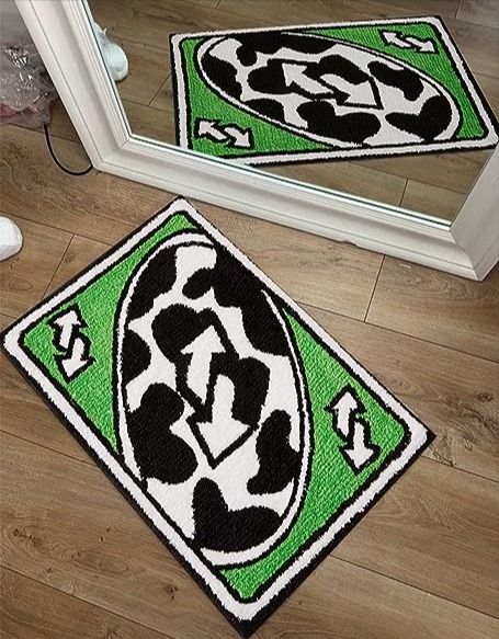 Game Room Home, Uno Reverse, Funky Aesthetic, Uno Card, Door Mat Entryway, Uno Card Game, Uno Cards, Bedside Rug, Indoor Door Mats